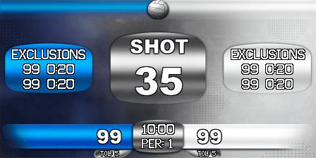 224 x 448 Designer Template:  Water Polo 3 Blue