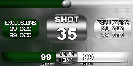 224 x 448 Designer Template:  Water Polo Dark Green