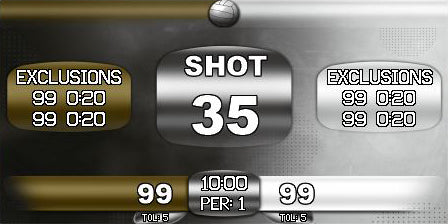 224 x 448 Designer Template:  Water Polo Gold