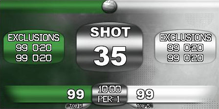 224 x 448 Designer Template:  Water Polo Green