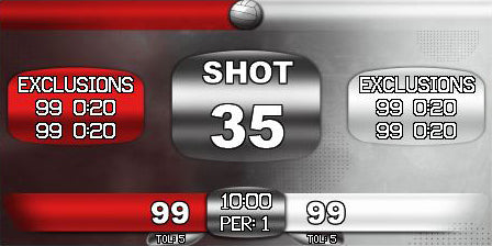 224 x 448 Designer Template:  Water Polo 2 Red