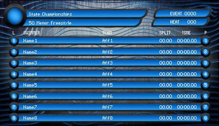 256 x 448 Designer Template: 8-Lane Swimming Carbon Surround Blue