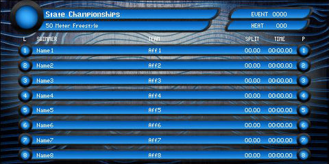 272 x 544 Designer Template: 8-Lane Swimming Carbon Surround Blue