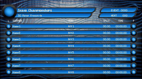 288 x 512 Designer Template: 8-Lane Swimming Carbon Surround Blue