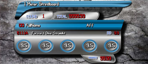 304 x 704 Designer Template:  5-Judge Diving Blue Metal and Concrete