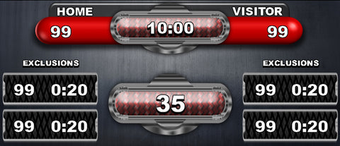 224 x 448 Designer Template: Water Polo Red